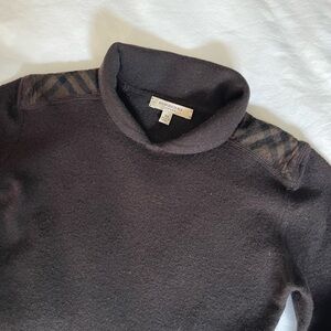 Burberry London Women Brown Sweater Top with Check Pattern